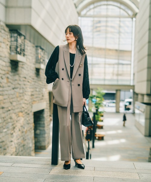 入卒式／セレモニー】Wクロスダブルジレ 598359（その他アウター