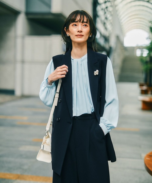 LEPSIM(レプシィム)の「【入卒式/セレモニー】Wクロスダブルジレ 598359(その他アウター・レディース・ネイビー/カーキブラウン/ブラック・FREE)」の22枚目の写真