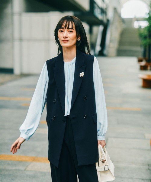 LEPSIM(レプシィム)の「【入卒式/セレモニー】Wクロスダブルジレ 598359(その他アウター・レディース・ネイビー/カーキブラウン/ブラック・FREE)」の21枚目の写真