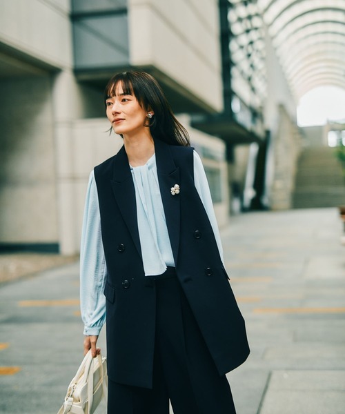 LEPSIM(レプシィム)の「【入卒式/セレモニー】Wクロスダブルジレ 598359(その他アウター・レディース・ネイビー/カーキブラウン/ブラック・FREE)」の20枚目の写真