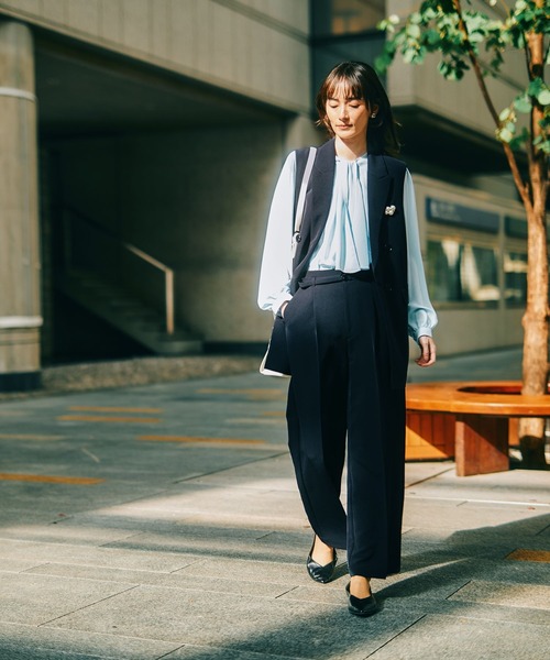 LEPSIM(レプシィム)の「【入卒式/セレモニー】Wクロスダブルジレ 598359(その他アウター・レディース・ネイビー/カーキブラウン/ブラック・FREE)」の19枚目の写真