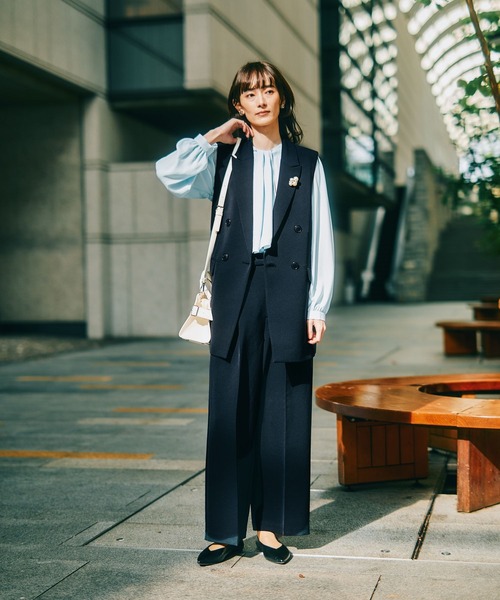 LEPSIM(レプシィム)の「【入卒式/セレモニー】Wクロスダブルジレ 598359(その他アウター・レディース・ネイビー/カーキブラウン/ブラック・FREE)」の18枚目の写真