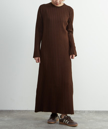 SOFFITTO（ソフィット）の「ウール混ランダムリブワンピース（ワンピース）」