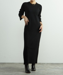 SOFFITTO | ウール混ランダムリブワンピース(ワンピース)