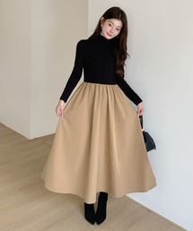 by LEGNA（バイレグナ）の「タートルネックドッキングロングワンピース（ワンピース）」