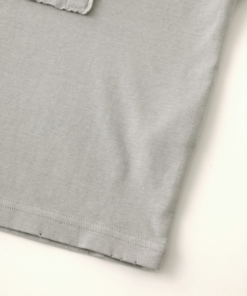 X-girl（エックスガール）の「DISTRESSED LOGO PATCH L/S COMPACT TOP（Tシャツ/カットソー・レディース・グレー/ブラウン・ONE SIZE）」の13枚目の写真