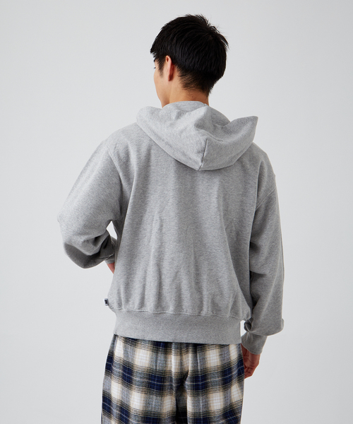 B.C STOCK(ベーセーストック)の「【ANTS & ELEPHANTS】フェード加工 ハーフジップパーカー(パーカー・メンズ・ブラック/グレー/レッド/カーキ・MEDIUM/LARGE)」の12枚目の写真