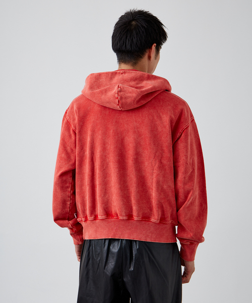 B.C STOCK(ベーセーストック)の「【ANTS & ELEPHANTS】フェード加工 ハーフジップパーカー(パーカー・メンズ・ブラック/グレー/レッド/カーキ・MEDIUM/LARGE)」の20枚目の写真