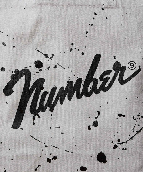 NUMBER (N)INE(ナンバーナイン)の「HAND PAINTED Number⑨ CANVAS TOTE BAG / ハンドペイント ナンバーナインロゴ キャンバス トートバッグ(トートバッグ・メンズ・ライトグレー/ブラック系・FREE)」の12枚目の写真