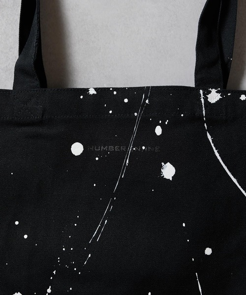 NUMBER (N)INE(ナンバーナイン)の「HAND PAINTED Number⑨ CANVAS TOTE BAG / ハンドペイント ナンバーナインロゴ キャンバス トートバッグ(トートバッグ・メンズ・ライトグレー/ブラック系・FREE)」の8枚目の写真