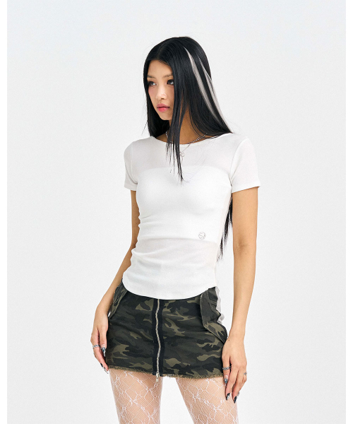SCHISM INDUCING(スキズムインデューシング)の「THRIFT FLIP T SHIRT, WHITE(Tシャツ/カットソー・レディース・その他・FREE)」の6枚目の写真