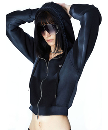 CRUCIA FUR HOODIE ZIP UP (IVORY)（パーカー）｜2000Archives（2000