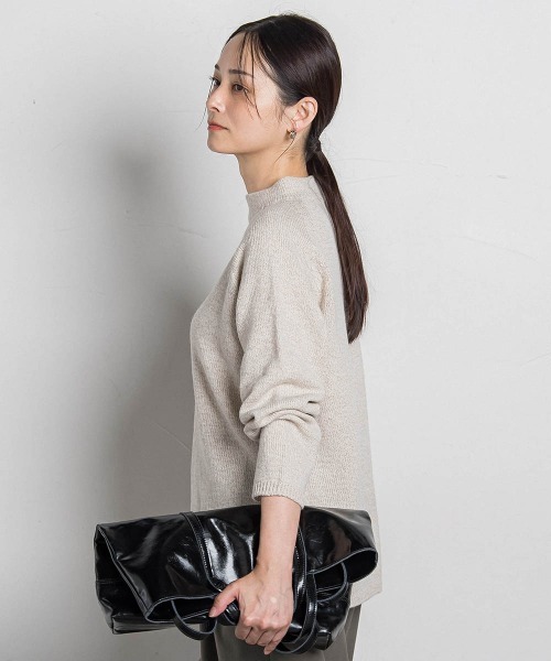 LAUTREAMONT（ロートレアモン）の「【WEB限定】ホールガーメントニット（ニット/セーター・レディース・キャメル/ライトグレー/ブラック/ライトブルー/ベージュ/パープル・9号）」の3枚目の写真