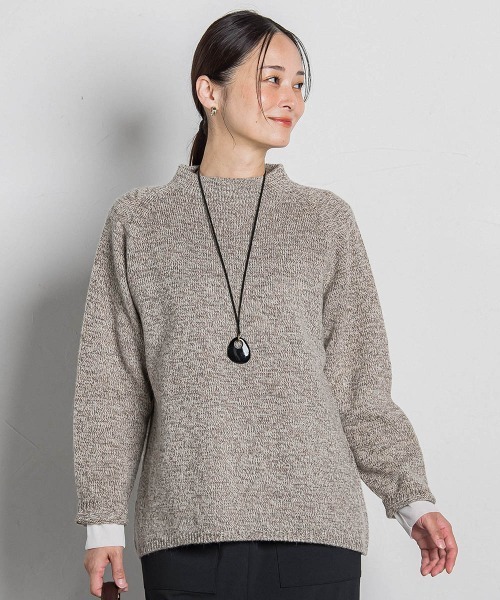 LAUTREAMONT（ロートレアモン）の「【WEB限定】ホールガーメントニット（ニット/セーター・レディース・キャメル/ライトグレー/ブラック/ライトブルー/ベージュ/パープル・9号）」の6枚目の写真