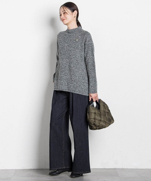 LAUTREAMONT（ロートレアモン）の「【WEB限定】ホールガーメントニット（ニット/セーター・レディース・キャメル/ライトグレー/ブラック/ライトブルー/ベージュ/パープル・9号）」の18枚目の写真