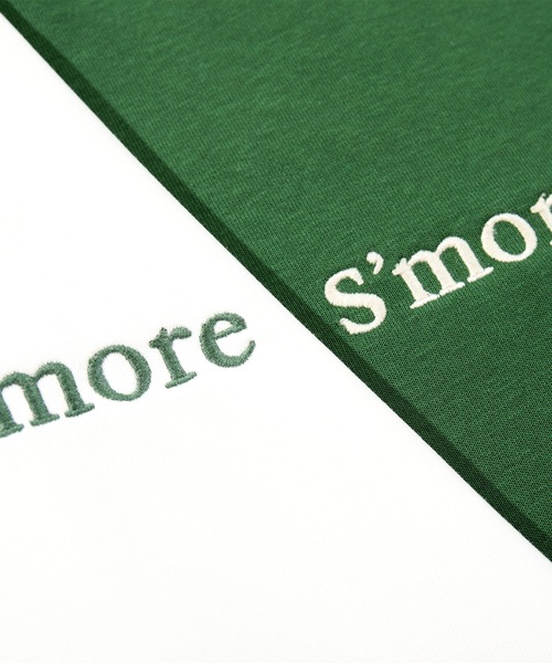 S'more(スモア)の「Solo Camping Bear S/S pt.Sweat ソロキャンプの熊プリントスウェット(スウェット・レディース・グリーン/ホワイト・SMALL/MEDIUM/LARGE/X-LARGE)」の6枚目の写真