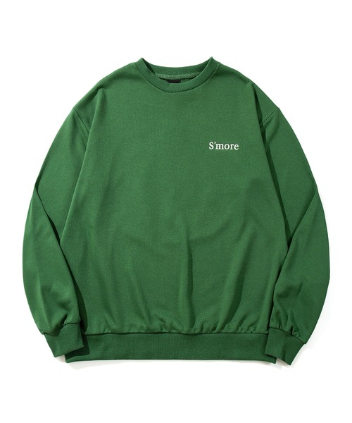 S'more(スモア)の「Solo Camping Bear S/S pt.Sweat ソロキャンプの熊プリントスウェット(スウェット・レディース・グリーン/ホワイト・SMALL/MEDIUM/LARGE/X-LARGE)」の4枚目の写真