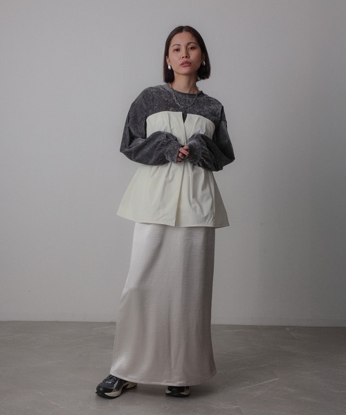 【セール】ビスチェドッキングペプラムベロアトップス(Tシャツ/カットソー)|Floran(フローラン)