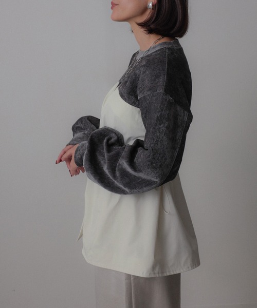 【セール】ビスチェドッキングペプラムベロアトップス(Tシャツ/カットソー)|Floran(フローラン)