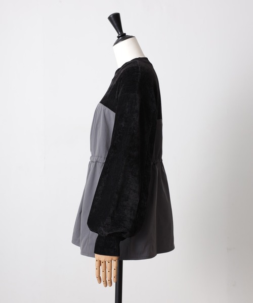 【セール】ビスチェドッキングペプラムベロアトップス(Tシャツ/カットソー)|Floran(フローラン)