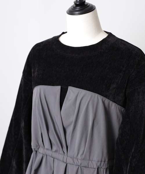 【セール】ビスチェドッキングペプラムベロアトップス(Tシャツ/カットソー)|Floran(フローラン)