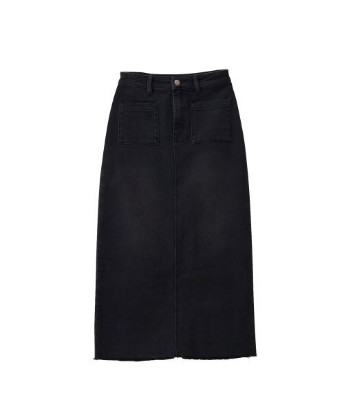 SALON DE YOHN(サロンドヨーン)の「Straight Denim Long Skirt_ Dark Gray(スカート・レディース・その他・LARGE/MEDIUM/SMALL)」の4枚目の写真