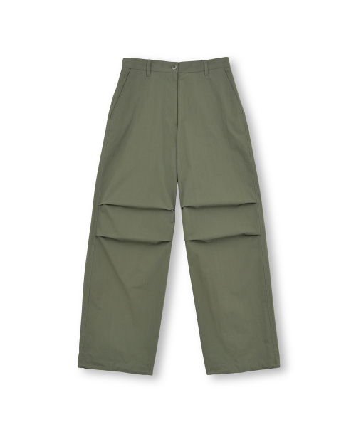 Wパラシュートパンツ、オリーブ
