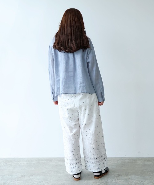 bulle de savon（ビュルデサボン）の「Ramie short ブラウス（シャツ/ブラウス・レディース・ブルーグレー/ブラウン/ミント/オレンジ・FREE）」の22枚目の写真