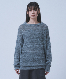 OVERSIZED GLITTER SWEATER [DUSTY BLUE]