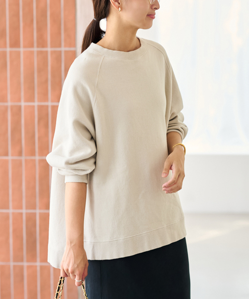 FRAMeWORK（フレームワーク）の「≪WEB限定 / 追加≫ラグランポンチョスエット 2（スウェット・レディース・グレー/ベージュ/スミクロ・FREE）」の10枚目の写真