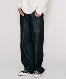 VASTIC（バスティック）の「フロントポケットアンウォッシュドデニムパンツ_ブラック（デニムパンツ）」
