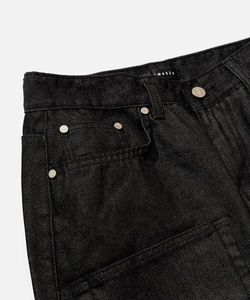 VASTIC(バスティック)の「フロントポケットアンウォッシュドデニムパンツ_ブラック(デニムパンツ・メンズ・その他・LARGE/MEDIUM/X-LARGE)」の4枚目の写真