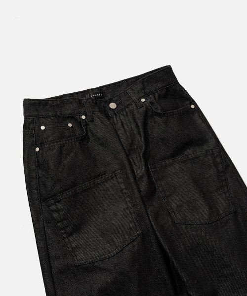 VASTIC(バスティック)の「フロントポケットアンウォッシュドデニムパンツ_ブラック(デニムパンツ・メンズ・その他・LARGE/MEDIUM/X-LARGE)」の5枚目の写真