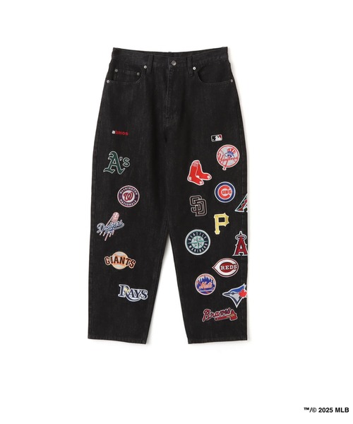 MLB（メジャーリーグベースボール）の「atmos x MLB All Teams Patch Denim Pants / アトモス x MLB チーム パッチ デニム パンツ【SP】（デニムパンツ・メンズ・ブラック/ブルー・XL/L/M）」の3枚目の写真