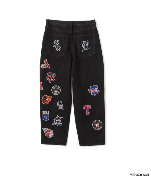 MLB（メジャーリーグベースボール）の「atmos x MLB All Teams Patch Denim Pants / アトモス x MLB チーム パッチ デニム パンツ【SP】（デニムパンツ・メンズ・ブラック/ブルー・XL/L/M）」の8枚目の写真