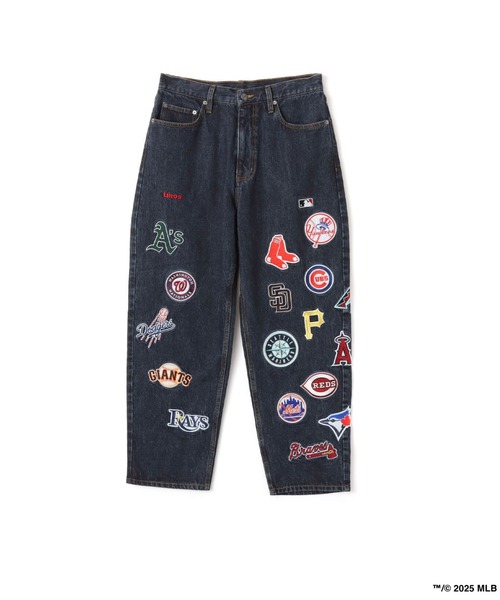 MLB（メジャーリーグベースボール）の「atmos x MLB All Teams Patch Denim Pants / アトモス x MLB チーム パッチ デニム パンツ【SP】（デニムパンツ・メンズ・ブラック/ブルー・XL/L/M）」の9枚目の写真
