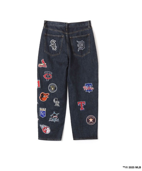 MLB（メジャーリーグベースボール）の「atmos x MLB All Teams Patch Denim Pants / アトモス x MLB チーム パッチ デニム パンツ【SP】（デニムパンツ・メンズ・ブラック/ブルー・XL/L/M）」の14枚目の写真