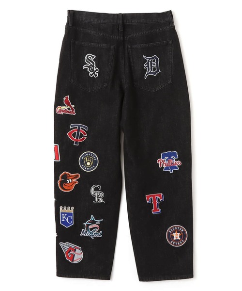 MLB（メジャーリーグベースボール）の「atmos x MLB All Teams Patch Denim Pants / アトモス x MLB チーム パッチ デニム パンツ【SP】（デニムパンツ・メンズ・ブラック/ブルー・XL/L/M）」の7枚目の写真