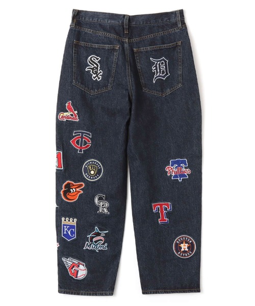 MLB（メジャーリーグベースボール）の「atmos x MLB All Teams Patch Denim Pants / アトモス x MLB チーム パッチ デニム パンツ【SP】（デニムパンツ・メンズ・ブラック/ブルー・XL/L/M）」の13枚目の写真
