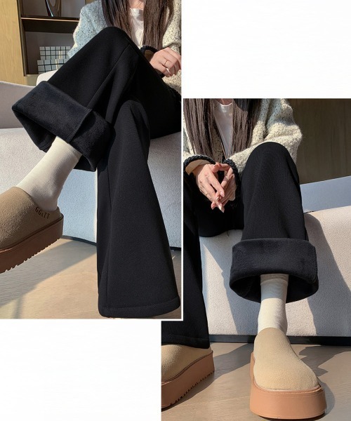 Miniministore(ミニミニストア)の「スウェットパンツ 裏起毛フレアパンツ美脚(スウェットパンツ・レディース・チャコールグレー/グレー/ライトグレー/ブラック・FREE)」の11枚目の写真