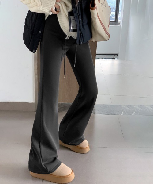 Miniministore(ミニミニストア)の「スウェットパンツ 裏起毛フレアパンツ美脚(スウェットパンツ・レディース・チャコールグレー/グレー/ライトグレー/ブラック・FREE)」の16枚目の写真