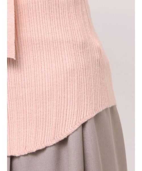 LAGUNAMOON(ラグナムーン)の「ボウタイアシンメトリーネックニットプルオーバー(ニット/セーター・レディース・アイボリー/ピンク/ブラック・FREE)」の10枚目の写真