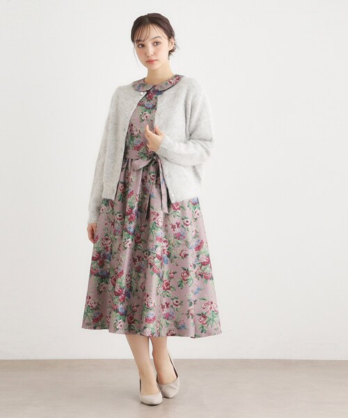 LAURA ASHLEY(ローラアシュレイ)の「【WEB限定/9分袖/M_LL 3サイズ】ペンブリー柄 シャンタンワンピース(ワンピース・レディース・パープル系1/ピンク系・40/38/42)」の13枚目の写真