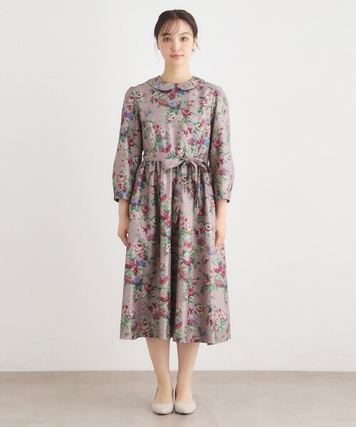 LAURA ASHLEY(ローラアシュレイ)の「【WEB限定/9分袖/M_LL 3サイズ】ペンブリー柄 シャンタンワンピース(ワンピース・レディース・パープル系1/ピンク系・40/38/42)」の15枚目の写真