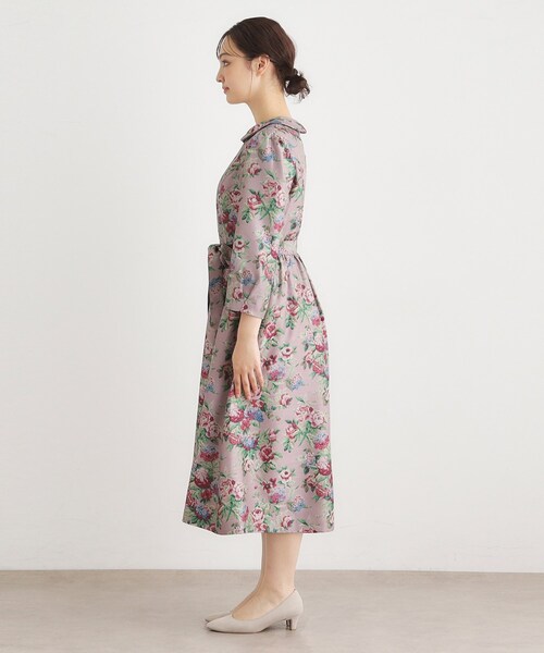LAURA ASHLEY(ローラアシュレイ)の「【WEB限定/9分袖/M_LL 3サイズ】ペンブリー柄 シャンタンワンピース(ワンピース・レディース・パープル系1/ピンク系・40/38/42)」の16枚目の写真