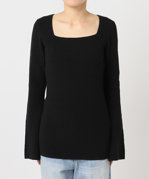 plage（プラージュ）の「Noil silk Square ニット（ニット/セーター・レディース・アイボリー/ブラック・FREE）」の18枚目の写真