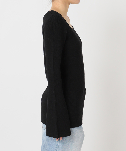 plage（プラージュ）の「Noil silk Square ニット（ニット/セーター・レディース・アイボリー/ブラック・FREE）」の21枚目の写真