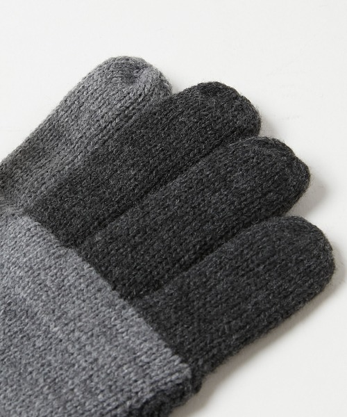 KATHARINE HAMNETT LONDON （キャサリンハムネットロンドン）の「KATHARINE HAMNETT LONDON/キャサリンハムネットロンドン クレイジーパターン手袋（タッチパネル対応）KHM-3025（手袋・メンズ・ネイビー/ブラック・FREE）」の13枚目の写真