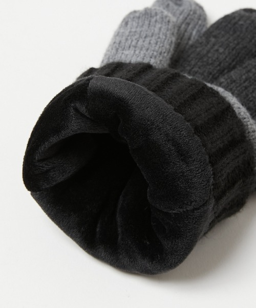 KATHARINE HAMNETT LONDON （キャサリンハムネットロンドン）の「KATHARINE HAMNETT LONDON/キャサリンハムネットロンドン クレイジーパターン手袋（タッチパネル対応）KHM-3025（手袋・メンズ・ネイビー/ブラック・FREE）」の14枚目の写真