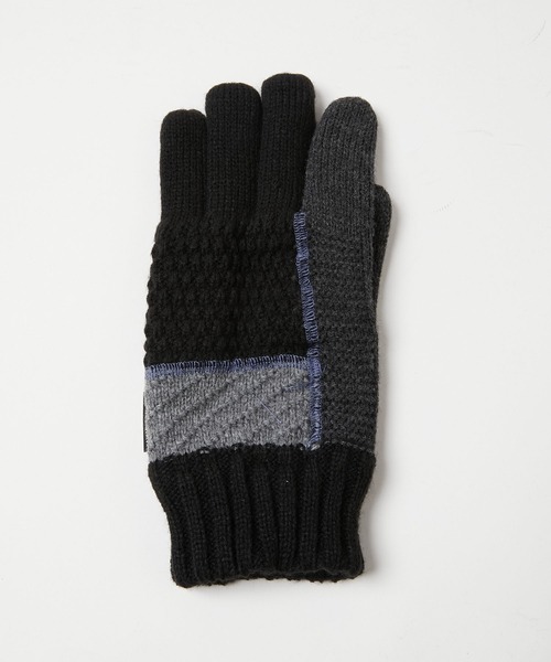 KATHARINE HAMNETT LONDON （キャサリンハムネットロンドン）の「KATHARINE HAMNETT LONDON/キャサリンハムネットロンドン クレイジーパターン手袋（タッチパネル対応）KHM-3025（手袋・メンズ・ネイビー/ブラック・FREE）」の16枚目の写真